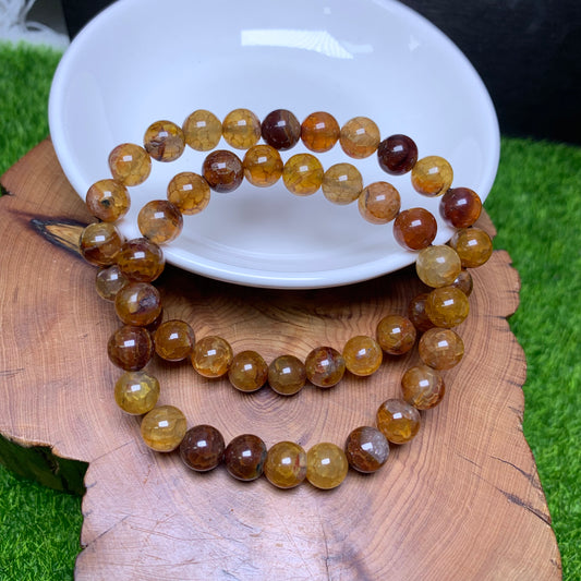 Honey Dragon Vein Agate (dyed) 8mm 1pc (SL231)