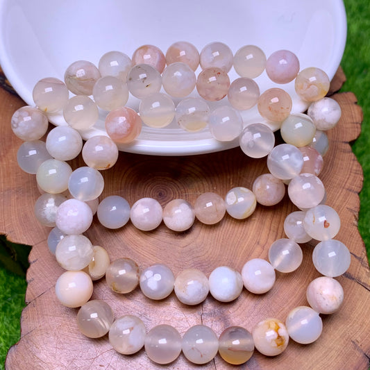 Flower agate bracelet 8mm 1pc(SL254)