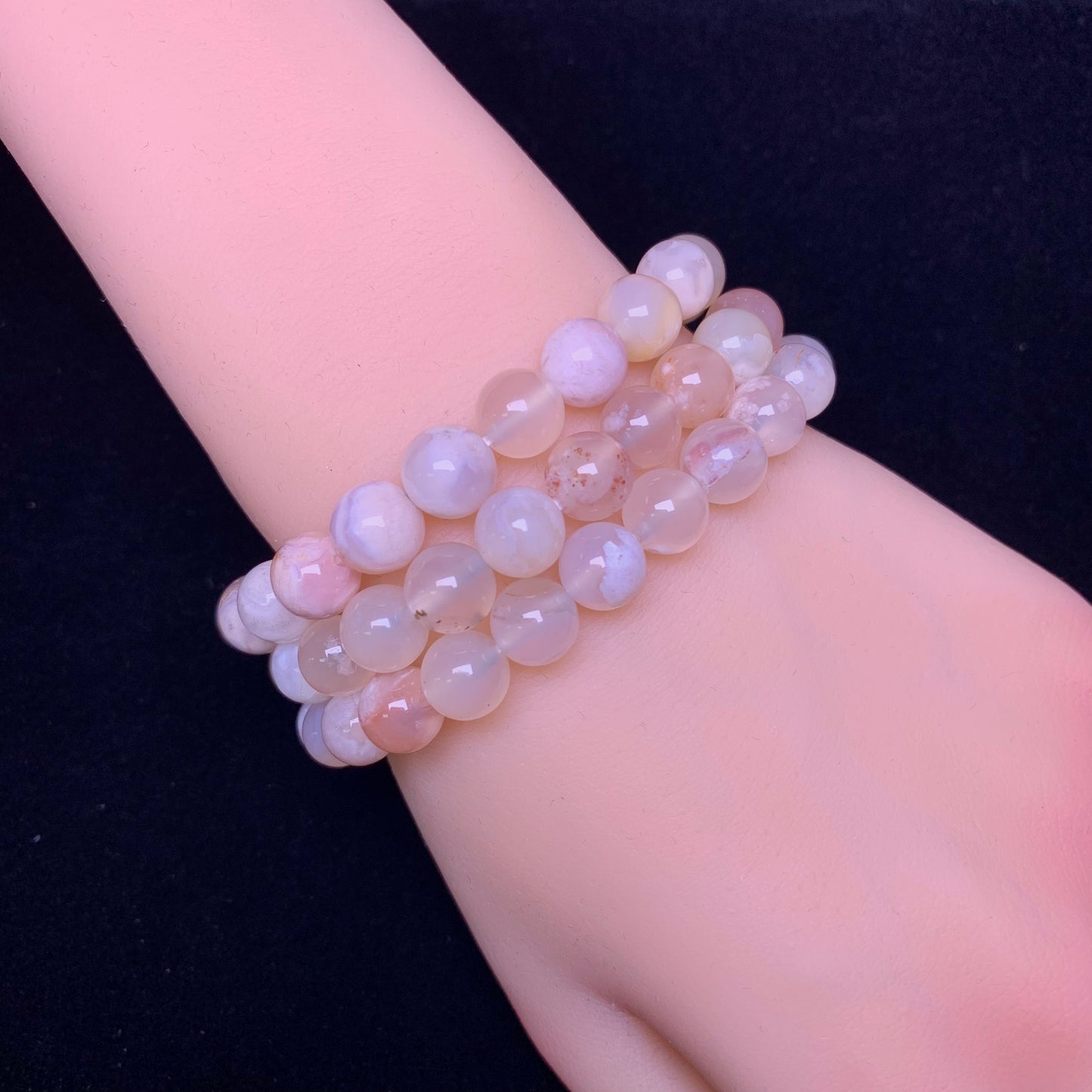 Flower agate bracelet 8mm 1pc(SL254)