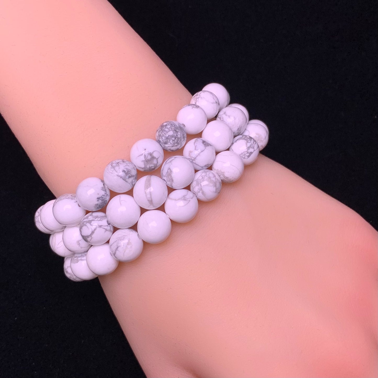 Howlite bracelet 8mm 1pc(SL260)