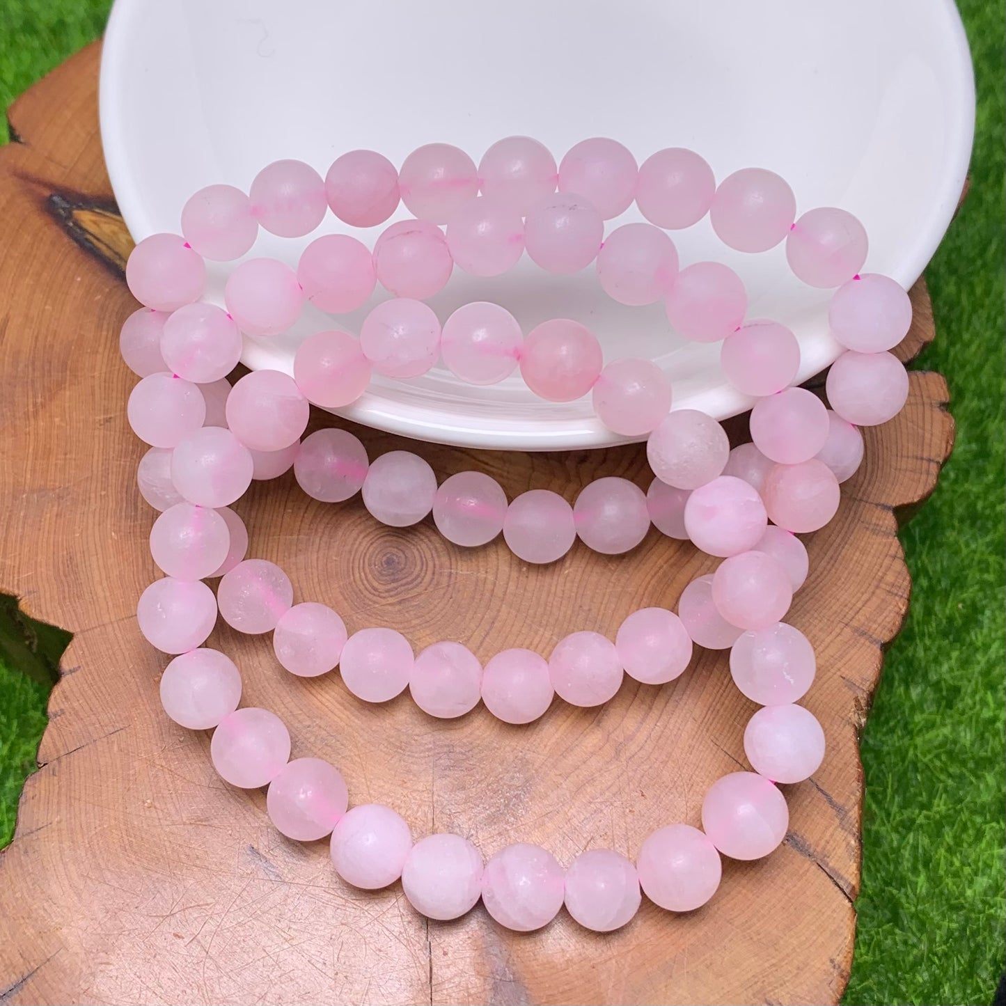 Matt rose quartz bracelet 8mm 1pc(SL255)