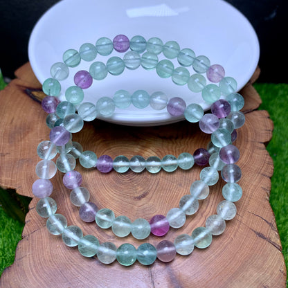Fluorite bracelet 6mm 1pc(SL263)