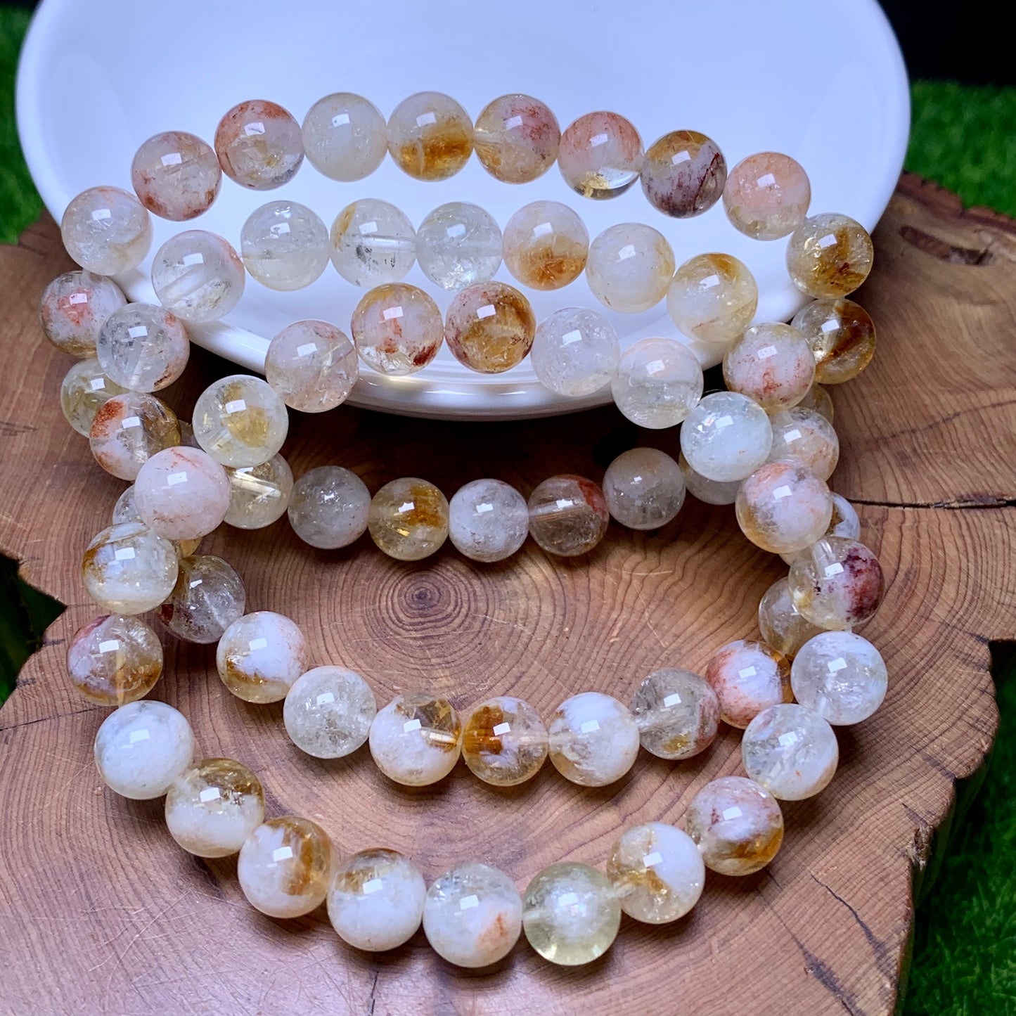 Milky Citrine( heat treated) Bracelelt 8mm 1pc (SL242)