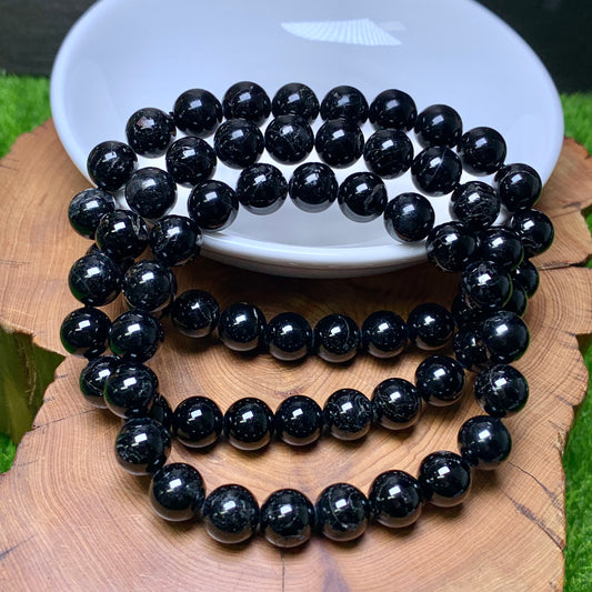 Black tourmaline Bracelet 8mm 1pc (SL252)