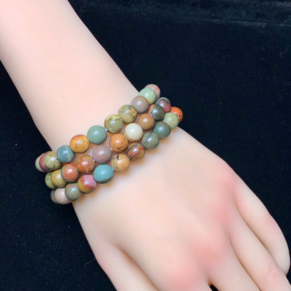 Cherry Jasper Bracelet 8mm 1pc (SL245)
