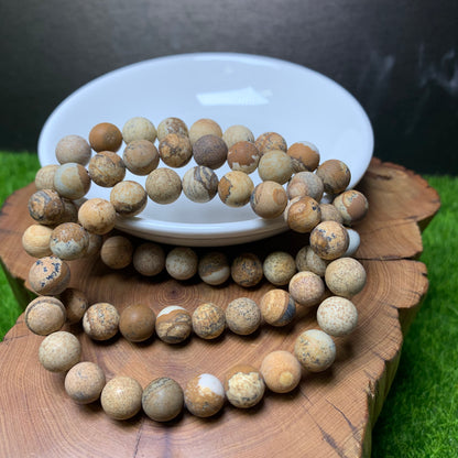 Matt Dentric Jasper Bracelet 8mm 1pc (SL249)