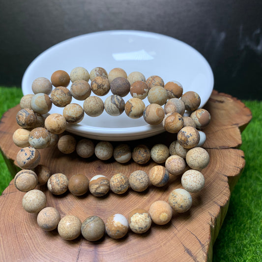 Matt Dentric Jasper Bracelet 8mm 1pc (SL249)