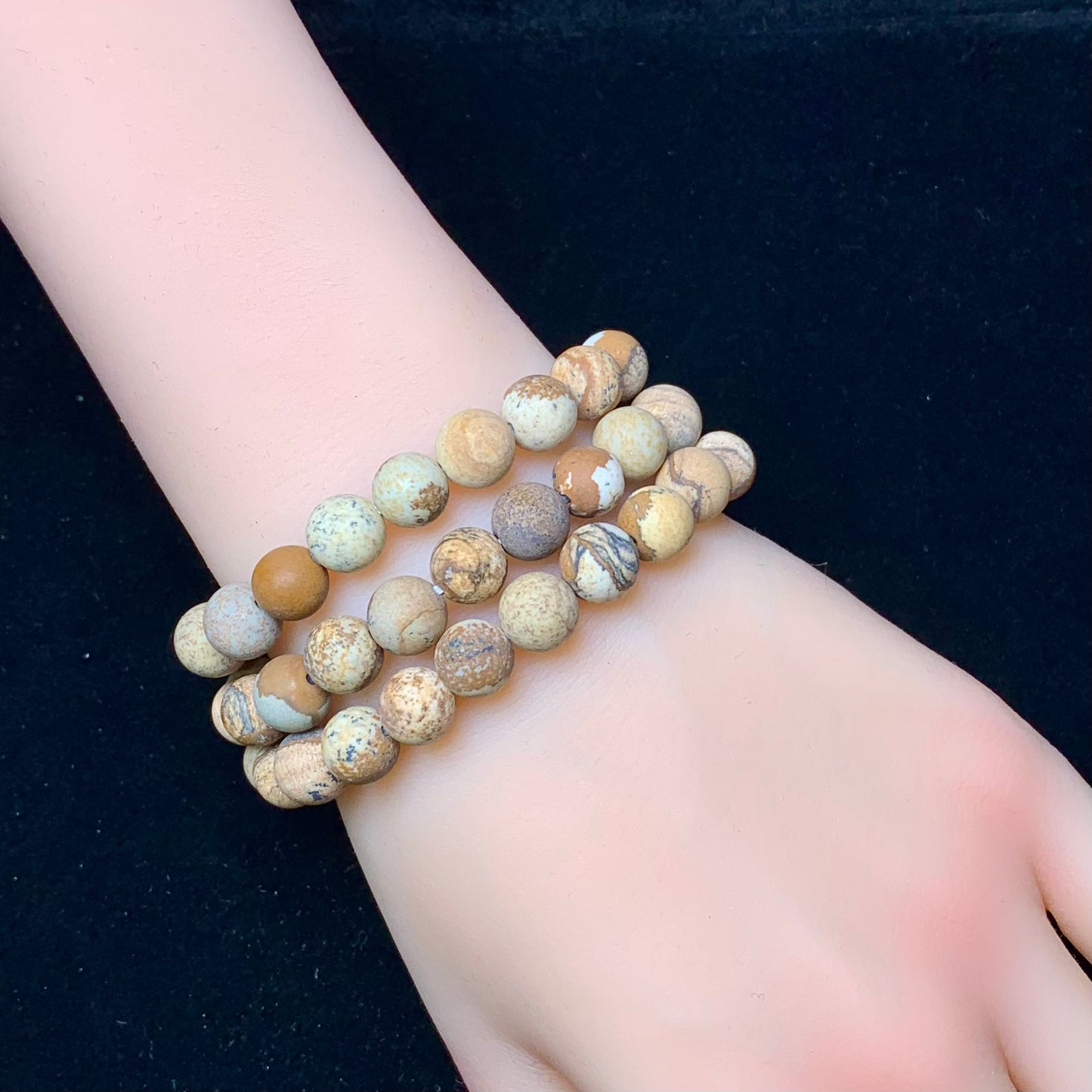 Matt Dentric Jasper Bracelet 8mm 1pc (SL249)