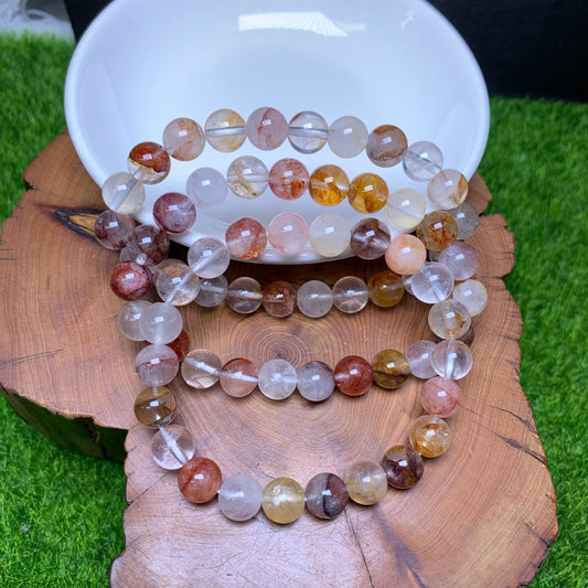 Fire Quartz and Golden Healer 8mm 1pc (SL235)