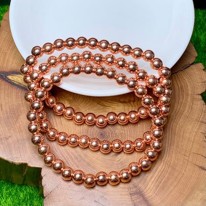 Rose golden hematite bracelet 6mm 1pc(SL267)