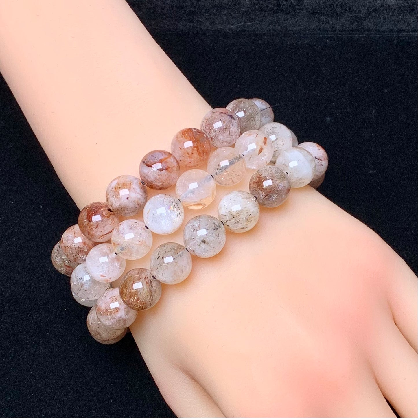 Black Golden Super 7 bracelet 11mm 1pc(SL276)