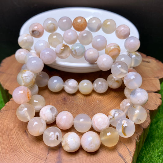 Flower Agate Bracelet 10-11mm 1pc (SL283)
