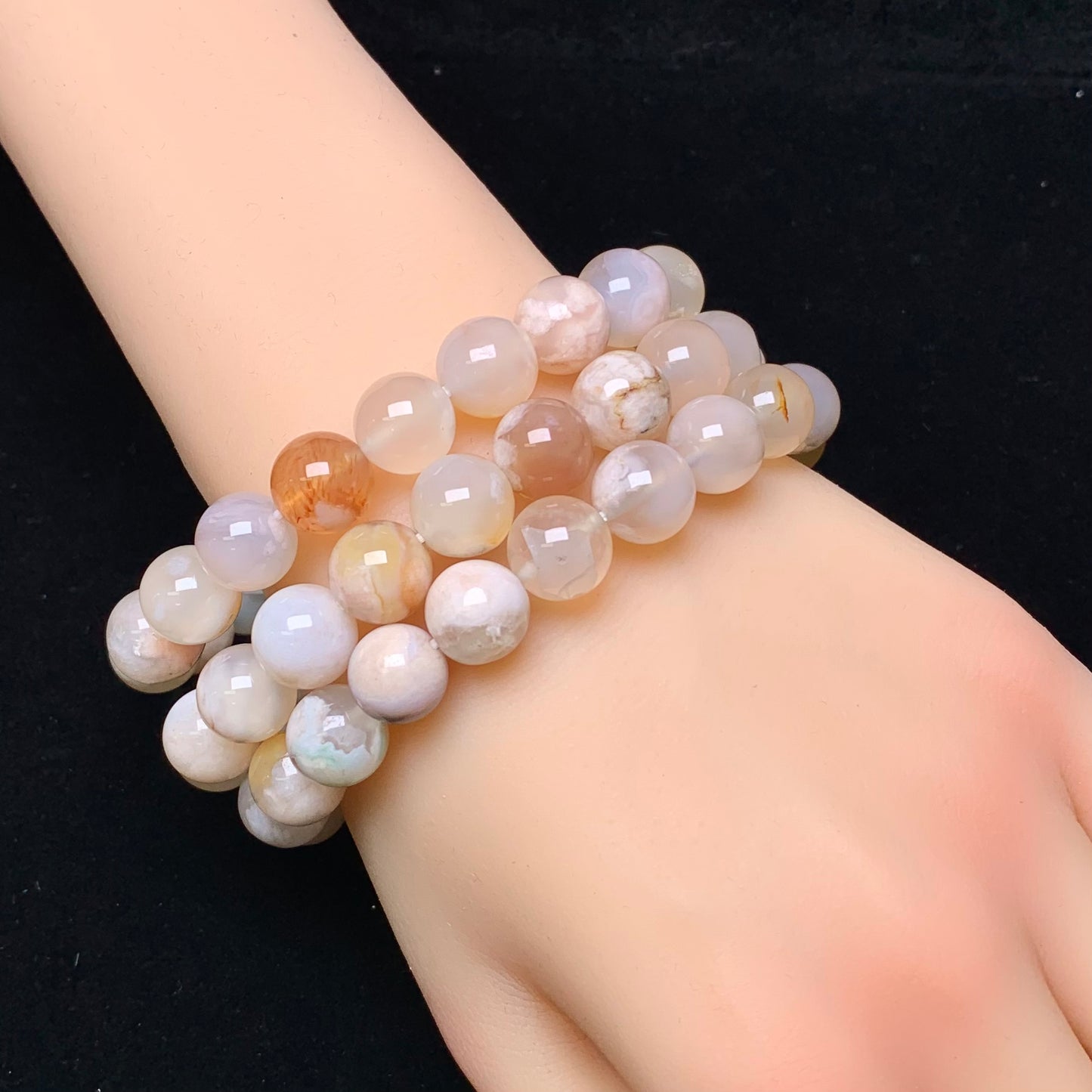 Flower Agate Bracelet 10-11mm 1pc (SL283)