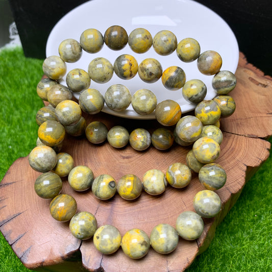 Bumblebee Jasper Bracelet 10mm 1pc (SL290)