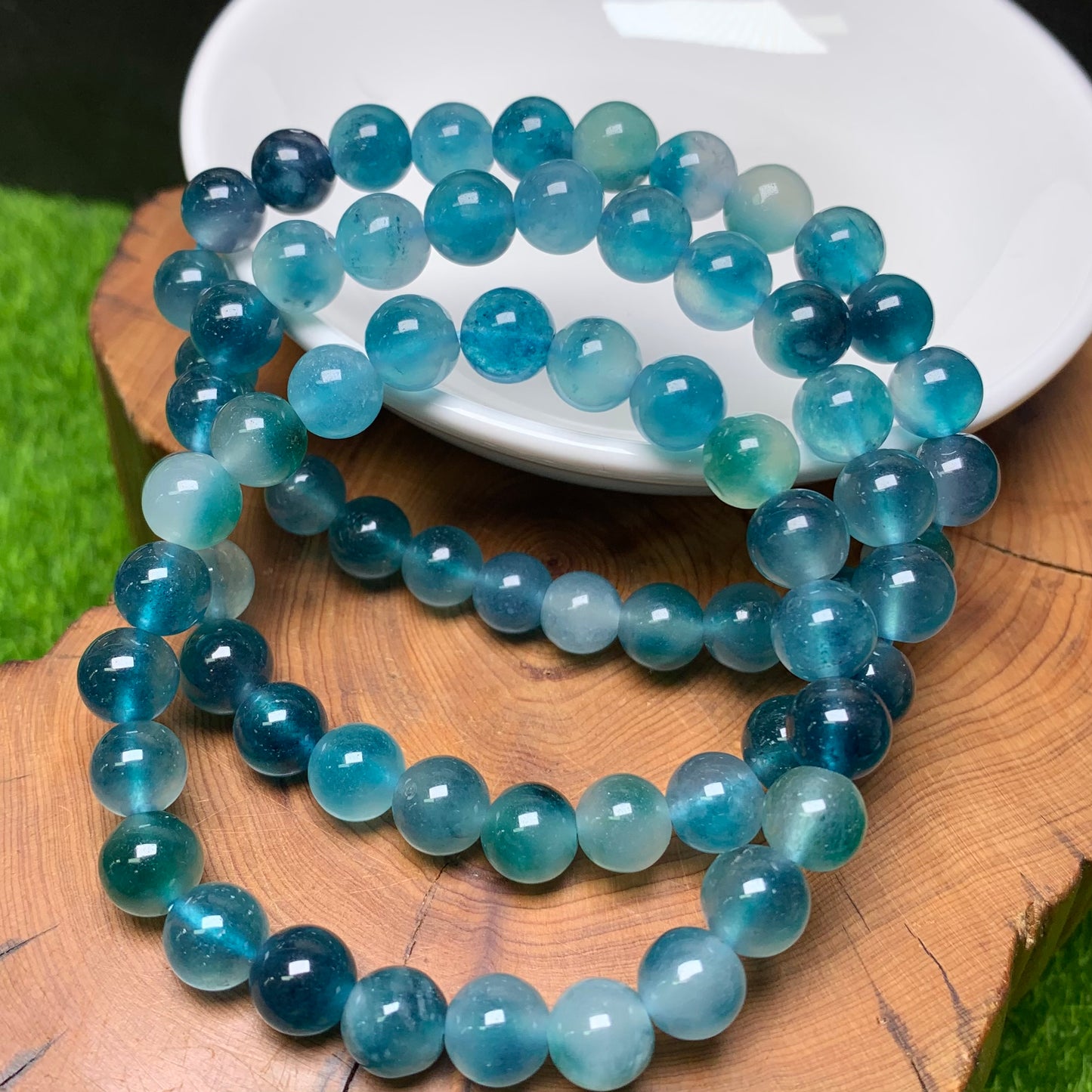 Devil Blue Chalcedony（DYED）Bracelet 8mm 1pc (SL282)