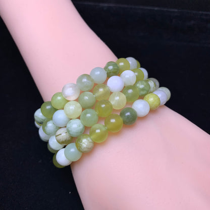 Milky Xiu Jade Bracelet 8mm 1pc (SL284)