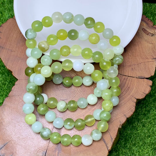 Milky Xiu Jade Bracelet 8mm 1pc (SL284)