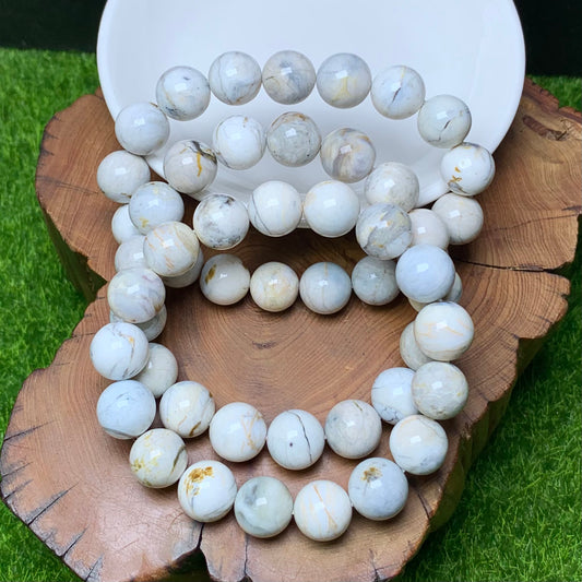 White Opal Bracelet 11mm 1pc (SL289)