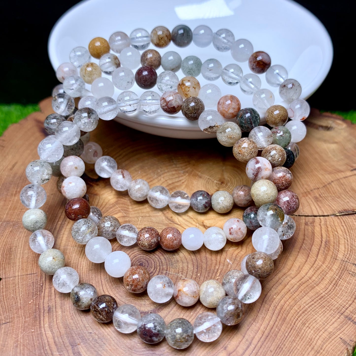 Garden quartz bracelet 6mm 1pc(SL270)