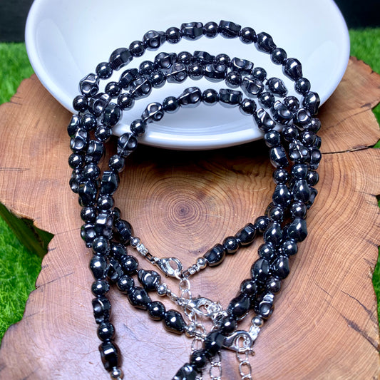 Hematite Skull Bracelet 4*6mm 1pc (SL295)