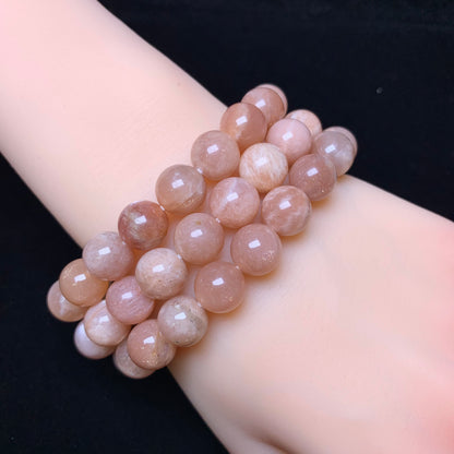 Peach moonstone Bracelet 10mm 1pc (SL303)