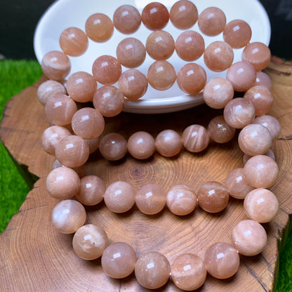 Peach moonstone Bracelet 10mm 1pc (SL303)