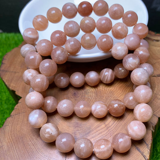 Peach moonstone Bracelet 10mm 1pc (SL303)