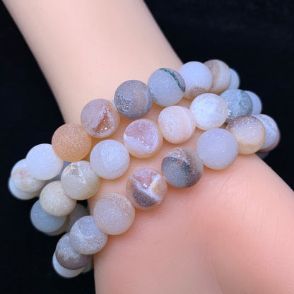 Matt Geode Agate bracelet 10mm 1pc（SL306）