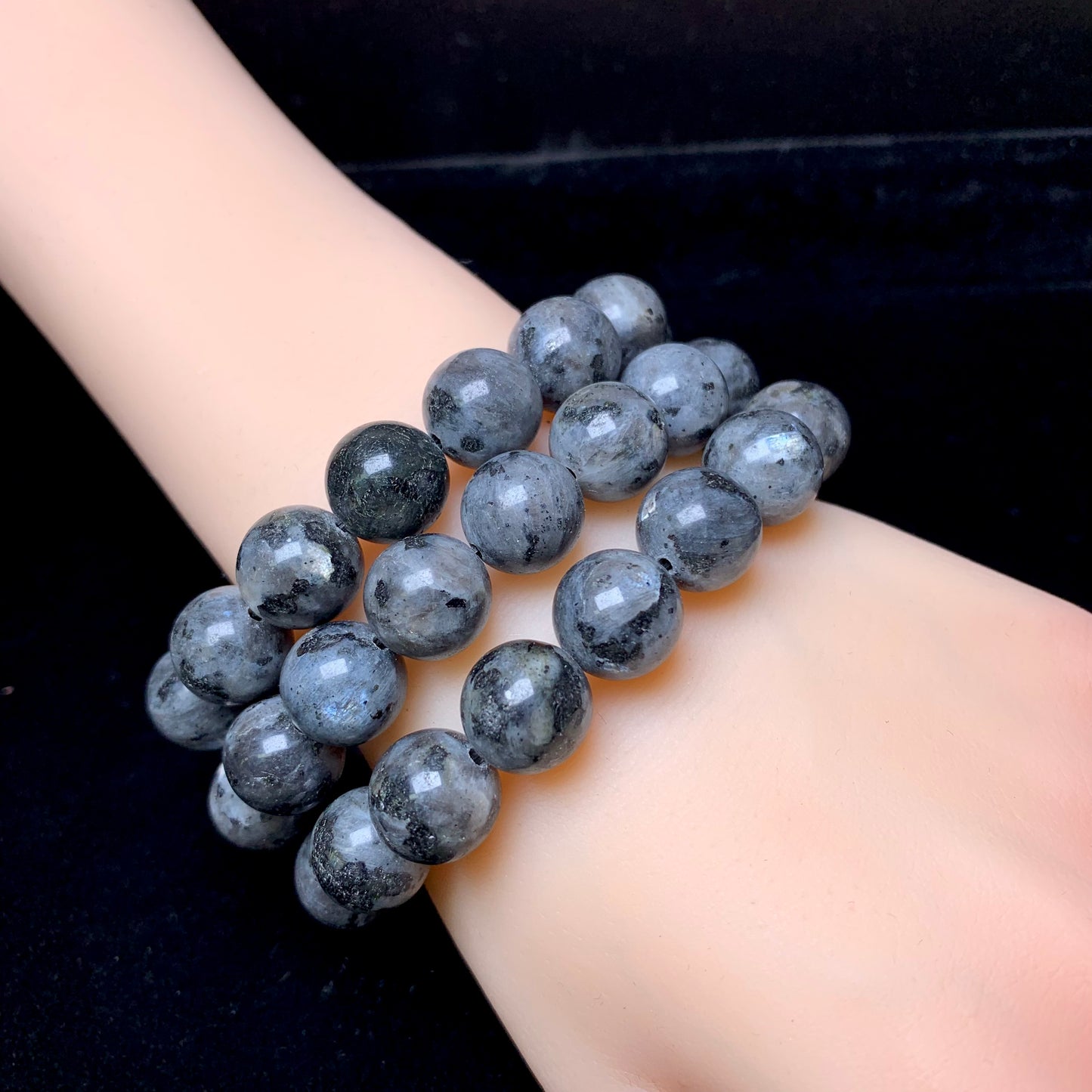 Larvakite bracelet 12mm 1pc(SL313)