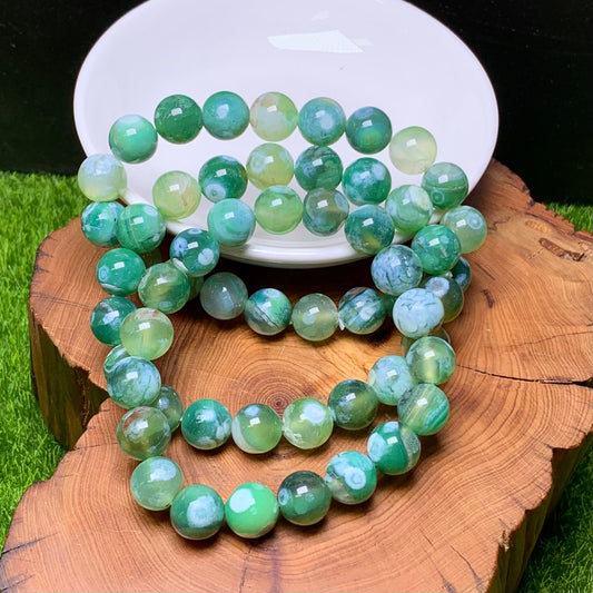 Green milky agate(dyed) bracelet  10mm 1pc(SL307)