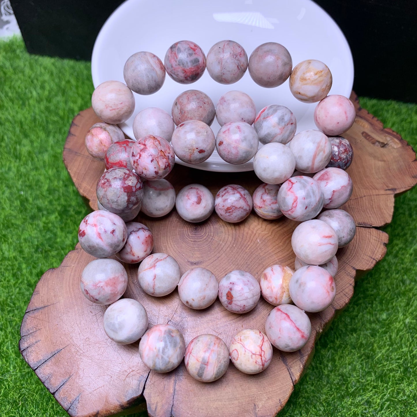 Cinnabar raw bracelet 13mm 1pc(SL315)