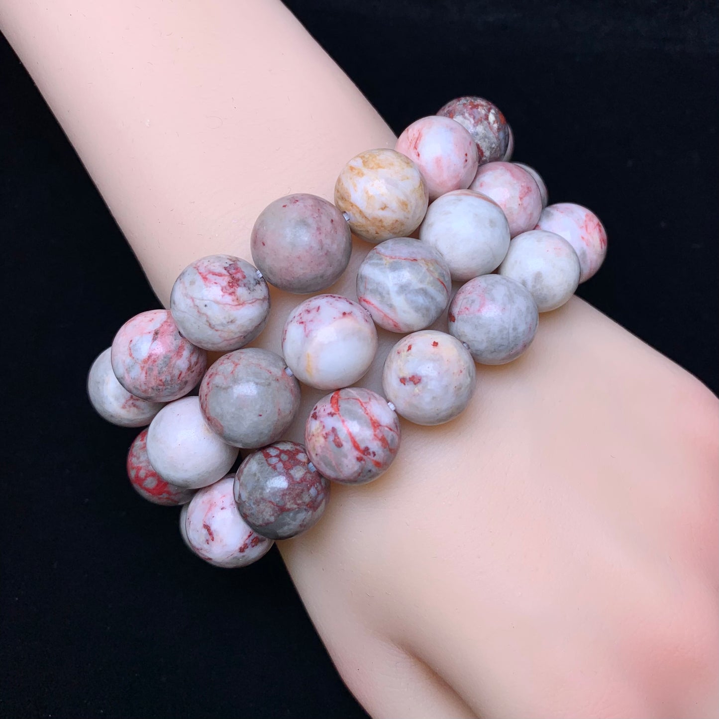 Cinnabar raw bracelet 13mm 1pc(SL315)
