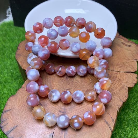 Red Milky Agate（DYED) Bracelet 10mm 1pc (SL319)