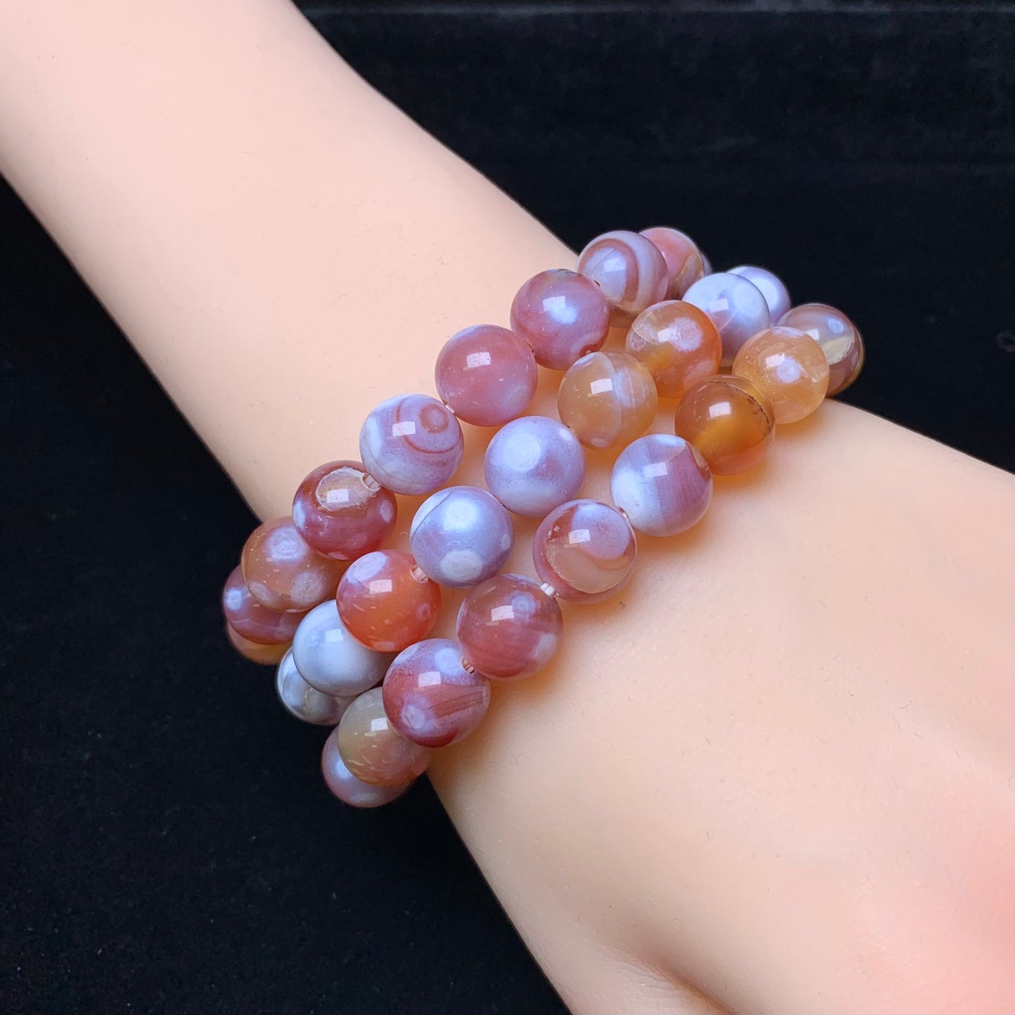 Red Milky Agate（DYED) Bracelet 10mm 1pc (SL319)