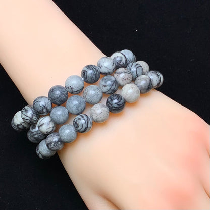 Black network bracelet 10mm 1pc(SL349）