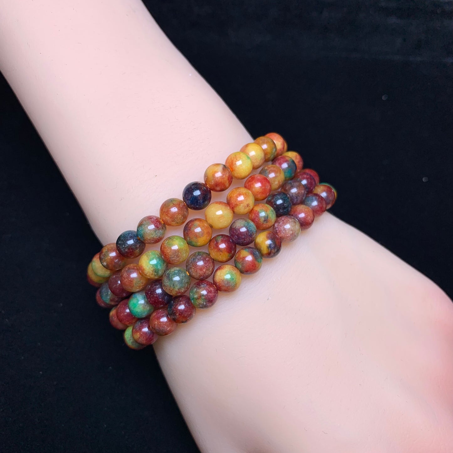 Colorful Candy chalcedony(dyed) bracelet 6mm 1pc(SL343)