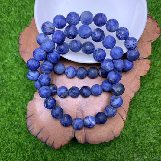 Matt Sodalite bracelet 10mm 1pc(SL348)