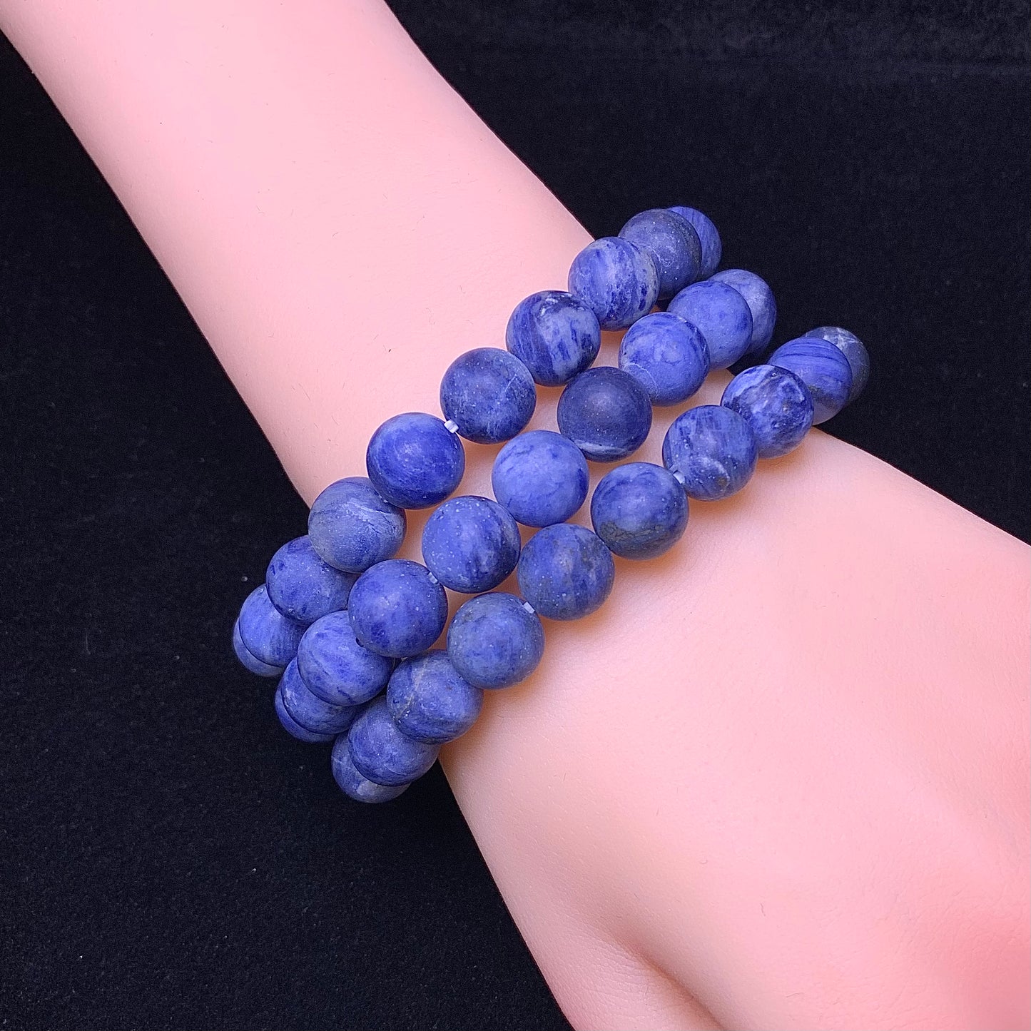 Matt Sodalite bracelet 10mm 1pc(SL348)