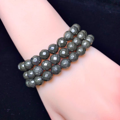 Chalcopyrite facet bracelet 8mm 1pc(SL358)
