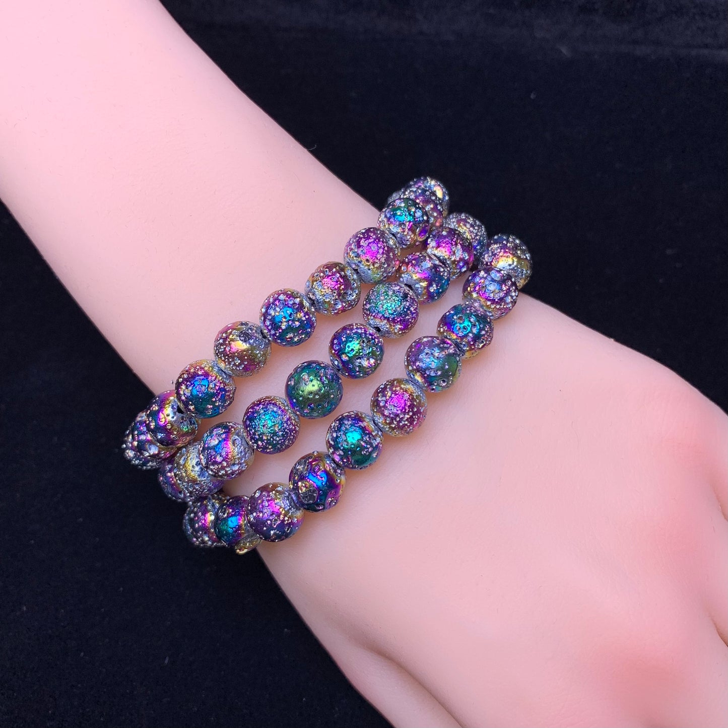 Aura lava  bracelet 8mm 1pc(SL357)