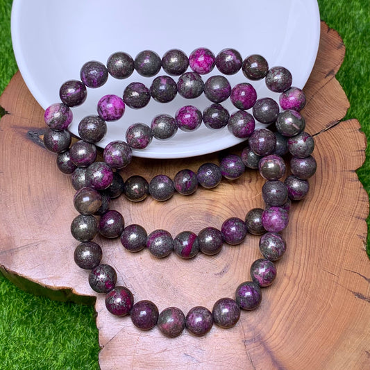 Rose Pyrite (dyed）Bracelet 8mm 1pc (SL331)