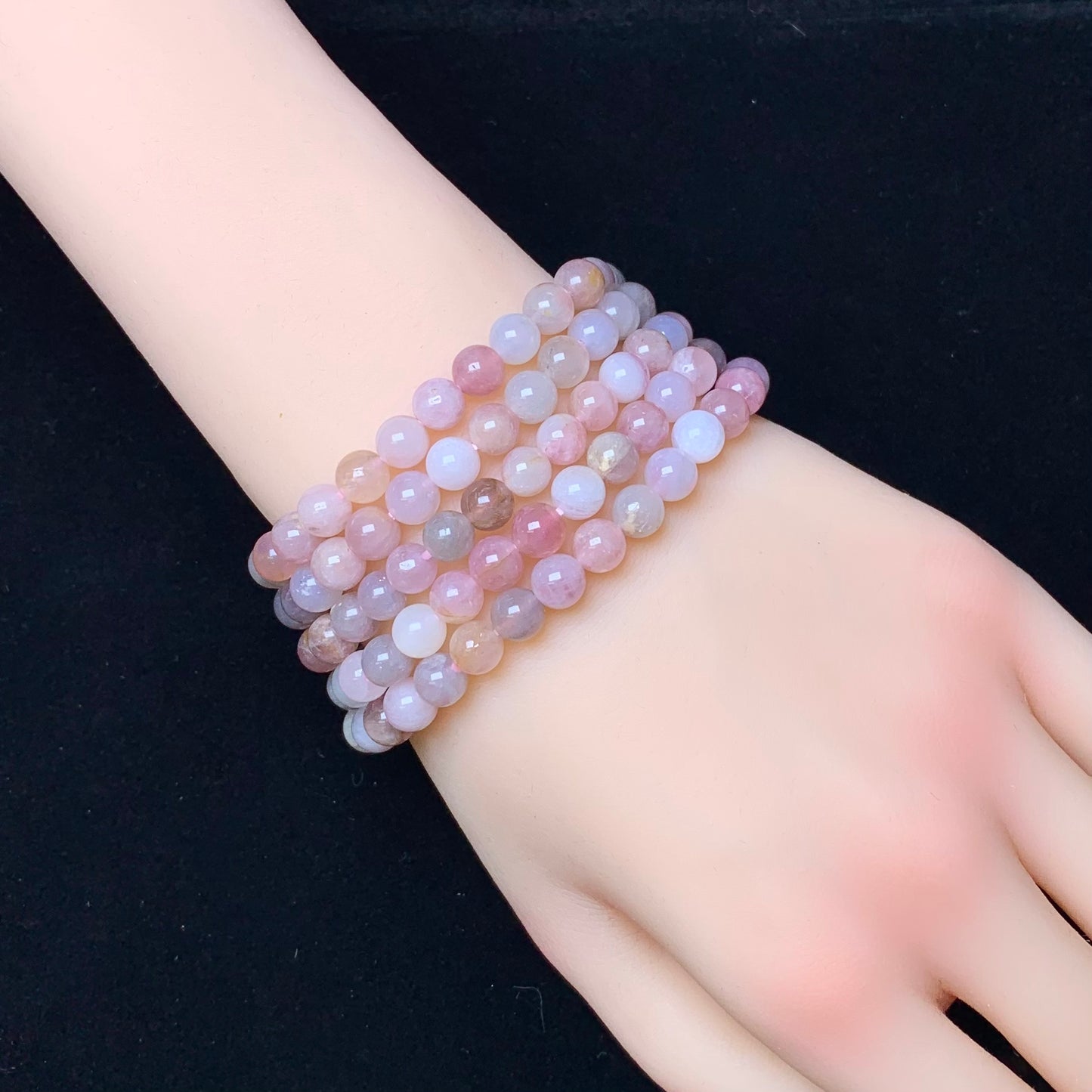 Lavender Skin pink Quartz Bracelet 6mm 1pc (SL332)