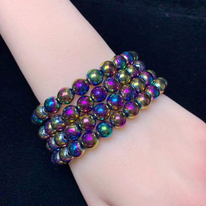 Aura Hematite Bracelet 8mm 1pc (SL334)