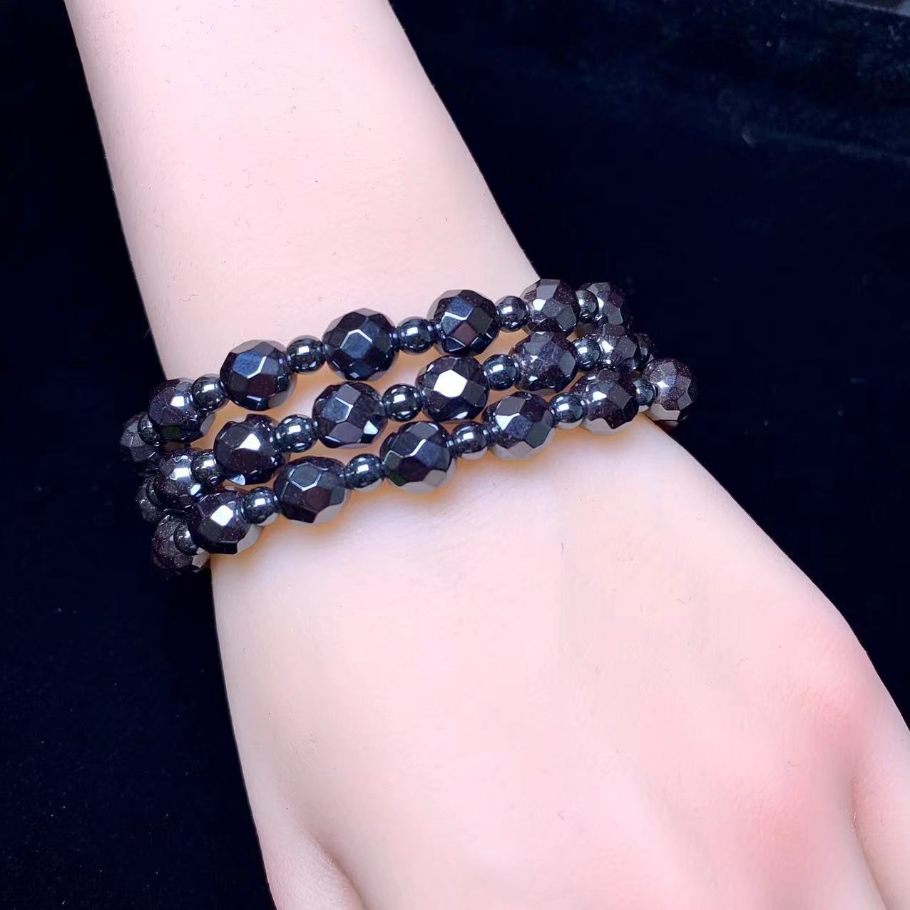 Hematite Facet Bracelet 8mm 1pc (SL368)