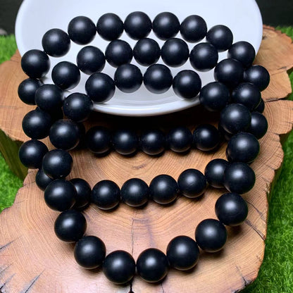 Matt Black Onyx Bracelet 10mm 1pc (SL377)