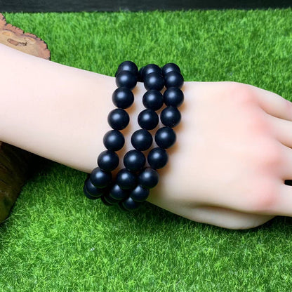 Matt Black Onyx Bracelet 10mm 1pc (SL377)