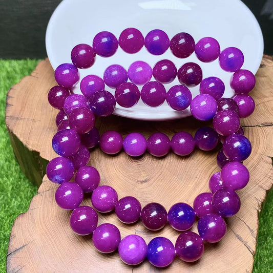 Shugilite Chalcedony（DYED） Bracelet 10mm 1pc (SL374)