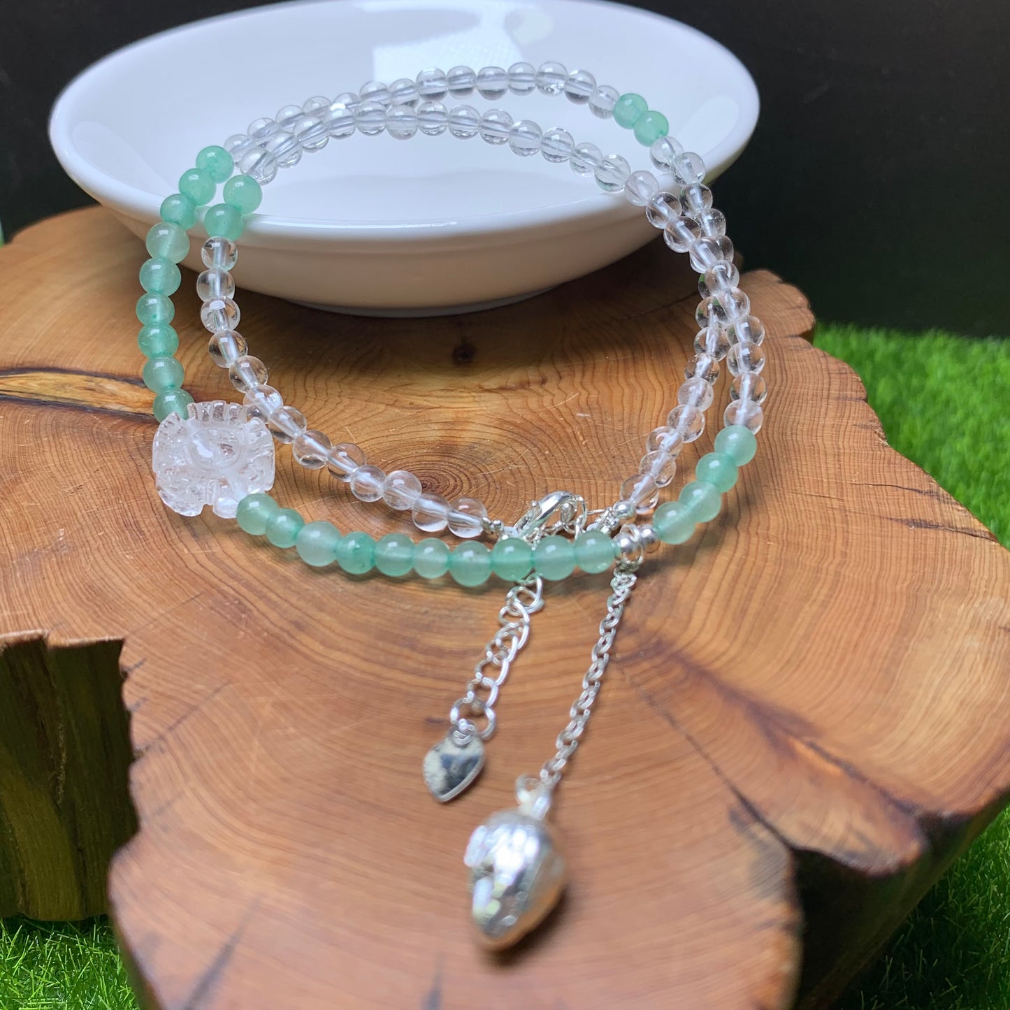 Green Tulips bracelet 1pc(SL417)