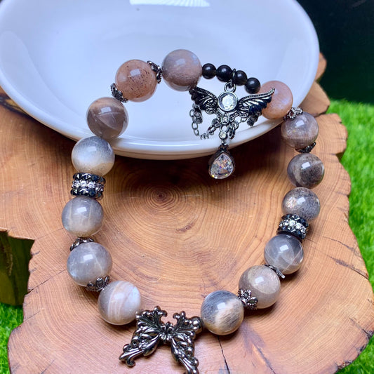 Butterfly moonstone bracelet 1pc(SL418)