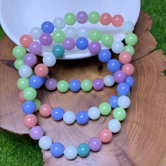 Luminous Jade(man-made) Bracelet 8mm 1pc (SL335)